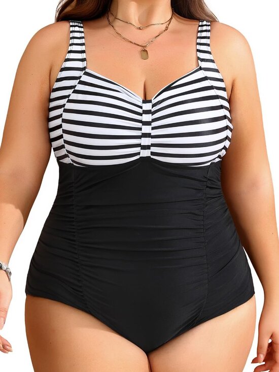 Daci Other - Daci Women Plus Size One Piece Swimsuits - Tummy Control Retro Ruched 22W